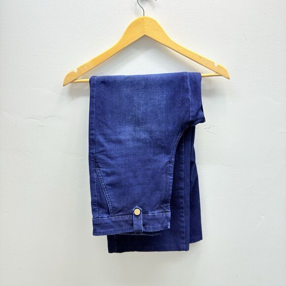 Talbots Jeans Womens 12 Wide Leg Button Denim Trouser High Rise - Picture 5 of 15